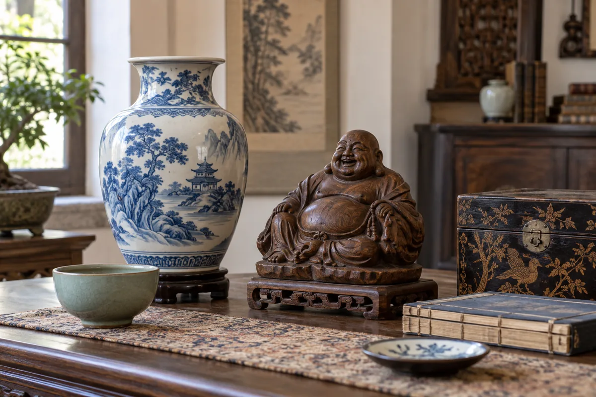 Oggetti decorativi di arte orientale
