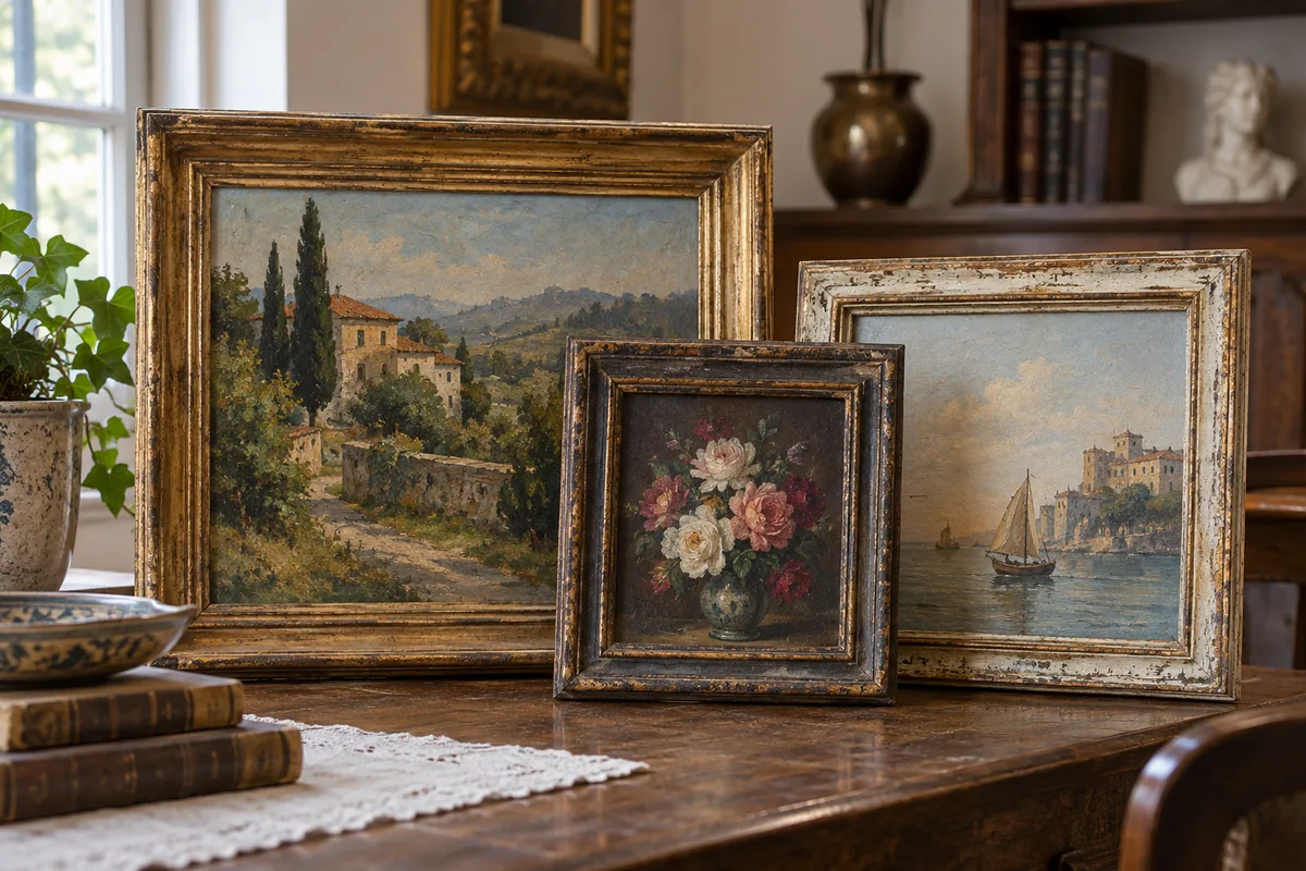 Dipinti con cornici d'epoca